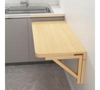 Mesa plegable de pared, mesa de comedor abatible de madera maciza, banco flotante versátil ideal para espacios pequeños, perfecto para encimeras de cocina, soluciones para exteriores y comedores