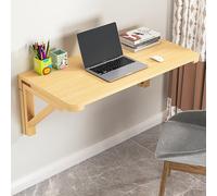 Mesa plegable flotante montada en la pared, escritorio de madera maciza con hojas colgantes para cocina, comedor, oficina, dormitorio y sala de estudio