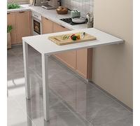 Mesa Plegable Flotante Montada En La Pared,Estaciones De Trabajo Para Computadora,Mesa De Comedor Con Hojas Abatibles,Mesa De Barra De Desayuno,para Oficina,hogar,Cocina ( Color : White , Size : 80x70