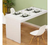 Mesa plegable L-PE flotante de madera plegable para ahorro de espacio, para el hogar, oficina, cocina, estudio, versátil y elegante