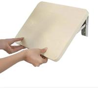Mesa plegable montada en la pared, escritorio flotante de madera maciza, banco de trabajo de hojas caídas que ahorra espacio para oficina en casa, cocina, cuarto de lavado