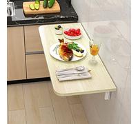 Mesa plegable montada en la pared, escritorio flotante plegable que ahorra espacio para estudio, oficina en casa, cocina o comedor, mesa versátil con hojas colgantes para espacios pequeños