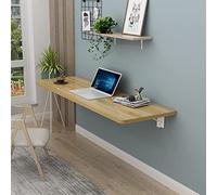 Mesa plegable montada en la pared, escritorio flotante que ahorra espacio para estudio, mesa de hojas caídas para oficina pequeña o dormitorio, escritorio de pared versátil y elegante