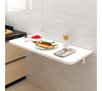 Mesa plegable montada en la pared, escritorio plegable montado en la pared, escritorio flotante plegable que ahorra espacio para estudio, mesas de hojas para oficina pequeña, dormitorio, cocina