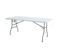 Mesa plegable multifuncional 180 x 74 x 74 cm con asa para facilitar su desplazamiento