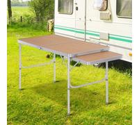 Mesa plegable Outsunny abatible color Marrón