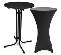 Mesa plegable para exteriores Beautissu Bellini, diámetro 60 cm, color , con funda