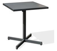 Mesa plegable para exteriores "CITY GARDEN", color antracita, 70 x 70 cm, mesa con estructura de acero y tablero plegable, estilo bistró