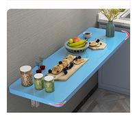 Mesa plegable para montar en la pared, cortador de escritorio de cocina y escritura, fácil de limpiar, 4 colores, diseño que ahorra espacio (110 x 40 cm / 43.3x15.7in, azul)