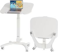 Mesa plegable para ordenador, 68x53 cm, con altura ajustable, capacidad de hasta 15 kg, color blanco