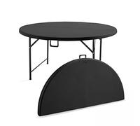 Mesa Plegable Redonda 8 Personas Negra