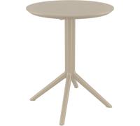 Mesa plegable Sky redonda de 60 cm, color taupe