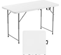 Mesa plegable VEVOR, mesa tipo buffet portátil, mesa multiusos de 122 cm, mesa rectangular de plástico con altura ajustable y asa integrada, mesa para jardín, mesa para camping, ideal para fiestas, pi