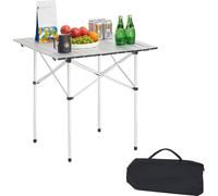 Mesa plegable VEVOR, mesa tipo buffet portátil, mesa multiusos de 70 cm, mesa cuadrada de aluminio (para 2-4 personas) con bolsa de transporte, mesa de jardín, mesa de camping para fiestas, picnics, c