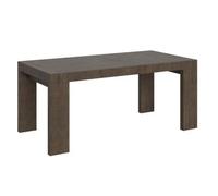 Mesa Rectangular Extensible Para 6 A 14 Personas L 180 A 284 Cm Madera Oscura Ribo-soporte 2 Pies