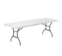 Mesa Rectangular Plegable Lifetime, 245x76x74 Cm, Blanco