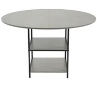 Mesa redonda de comedor de 47 pulgadas, mesa de cocina de madera para 2-4 personas (solo mesa)