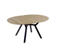 Mesa redonda extensible Aeris Black - oak