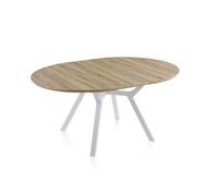 duehome - Mesa redonda extensible Aeris Oak-White