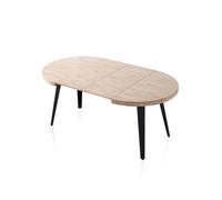 Mesa redonda extensible Berg 120 Black - oak