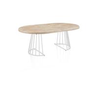 duehome - Mesa redonda extensible Meztil White - oak