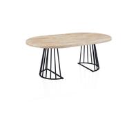 duehome - Mesa redonda extensible Meztil Black - oak