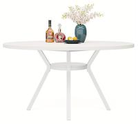 Mesa redonda - Mesa pequeña para la cocina - Mesa redonda - Mesa de comedor - Mesa blanca - Para 4 personas