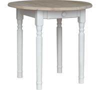 Mesa redonda para comedor o cocina, color blanco, sin tratar, de 90 cm de diámetro