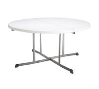 Mesa redonda plegable blanco Lifetime Ø152x75,5 cm