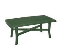 Mesa resina verde 180x100 cm.