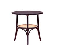 Mesa retro redonda estilo vintage en madera de fresno natural (80cm) - oldhouse