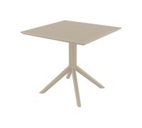 Mesa sky plástico gris topo 80x80x74 cm