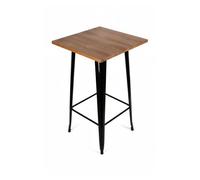Mesa torix alta madera natural 60 cm - negro