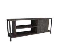 Mesa tv,100% tablero de aglomerado rechapado en melamina, color oscuro marrón negro