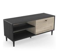 Mesa Tv 110 Cm Arty En Color Roble Kronberg Y Negro Salón Estilo Industrial