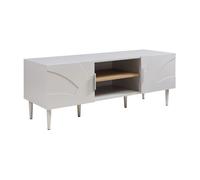 Mesa tv starvili con 2 puertas mdf acero 120x40x45cm - beige [en.casa]