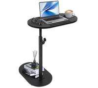 mesa y auxiliar de madera en forma de C, altura ajustable, para sofá, resistente de estilo moderno, rotación de 360 grados, mesita de noche