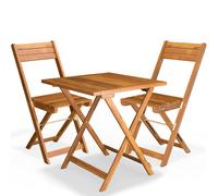 Mesa y sillas terraza 3 piezas madera de acacia