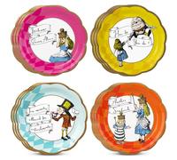 Mesas de conversación | 12 x | 23 cm | Platos de Alicia en el País de las Maravillas, vajilla desechable, suministros reciclables para el hogar para fiesta de sombrerero loco, cumpleaños, tés de