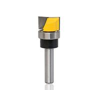 Mesee 8 mm vástago de fresa para madera fresada, brocas para ranurador, modelo de fresado de filo recto para cortar madera con cojinete de carburo de doble ranura para carpintería