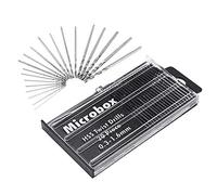 Mesee Lote de 20 brocas helicoidales de HSS, kit de mini microbrocas de precisión, juego de fresas helicoidales de acero rápido, modelismo, bricolaje