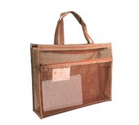 Mesh Zipper File Bags - 17x13x4.4 Inch Transparent Organizer Case with Handle, A3 Carry Tote Design, Sturdy Waterproof Build | Reliable Closure System, Spacious Storage Solution Posters Painting