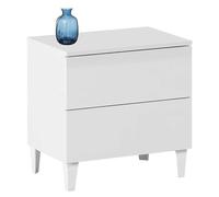 Mesilla de Noche Loft en Blanco Brillo 49x50x34 cm