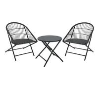 Mesita 45 cm + 2 sillones plegables conjunto