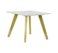 Mesita Auxiliar Ceramica Metal 60X60X48 Dorado - Fijalo - El mejor complemento para tu hogar.