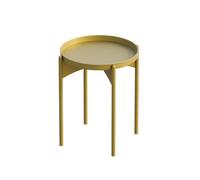 Mesita auxiliar con bandeja redonda de metal h57 cm - cole