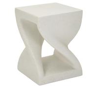 Mesita auxiliar de magnesio, 34x34x45 cm, color crema, marca Mauro Ferretti, modelo Z