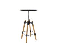 Mesita Auxiliar Metal Madera 60X60X105 Regulable - Fijalo - El mejor complemento para tu hogar.