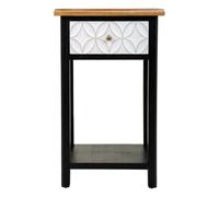 Mesita de madera con 2 cajon y 1 balda 48x35x82