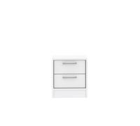 Mesita de noche 2 cajones color blanco leader - conforama